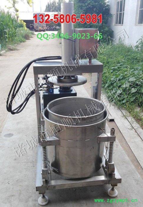 全自动出料收汁压榨机  新型液压式双桶轮换压榨机   药材、药渣压榨机图2