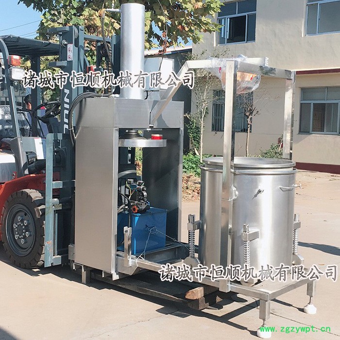 中药材药泥泡酒后酒糟压榨收汁机 中药成分酵素压榨机 液压压滤机 下出料压榨机图6