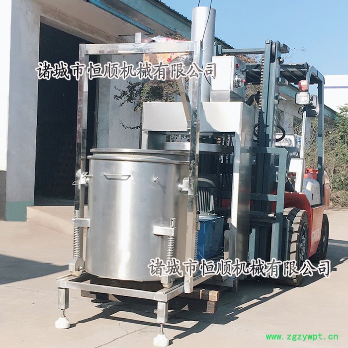 中药材药泥泡酒后酒糟压榨收汁机 中药成分酵素压榨机 液压压滤机 下出料压榨机图5