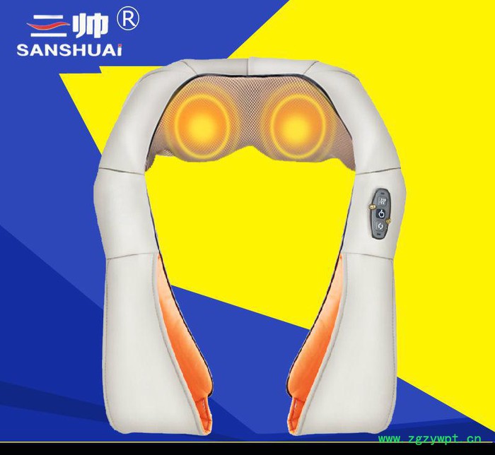揉捏按摩器颈椎按摩披肩电动加热刮痧车载家用按摩披肩图3