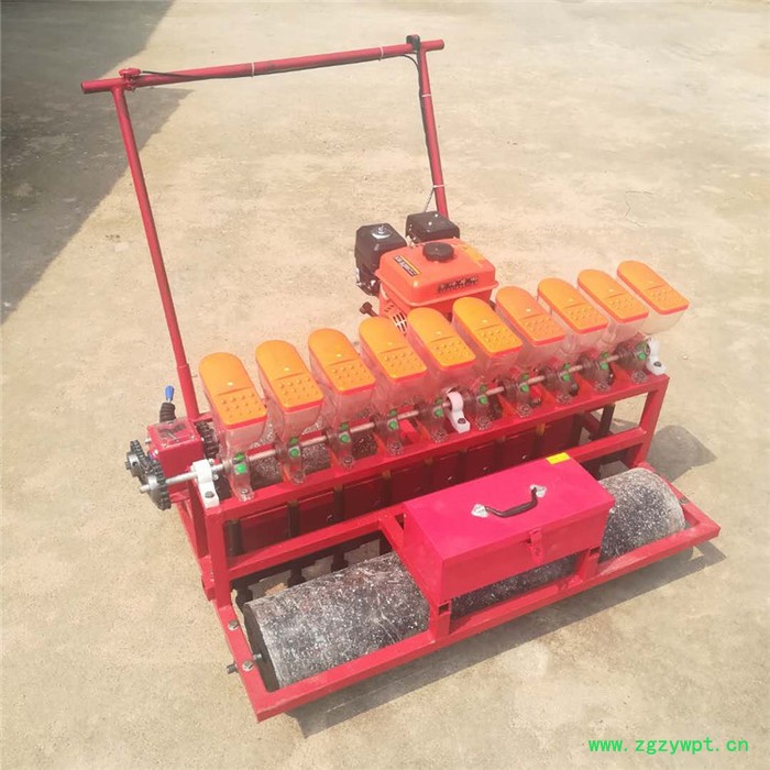 畅销型三行四行手推式播种机 新款手推蔬菜药材播种机 汽油播种机富兴图3