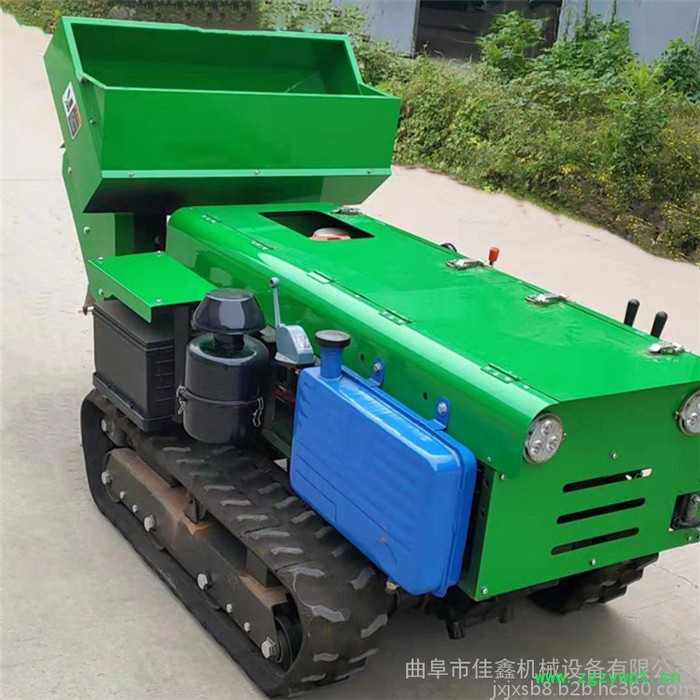 宽度为1米的多功能履带施肥机   柴油自走式施肥起垄回填机  佳鑫牌遥控履带打药机视频图4