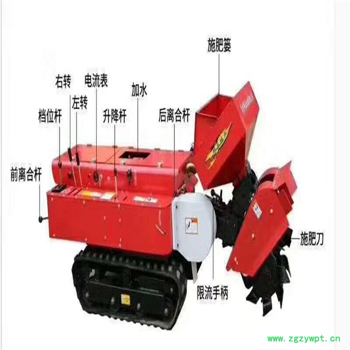 网红款多功能履带式旋耕机 丹东果园自走式开沟施肥机 打药机图5