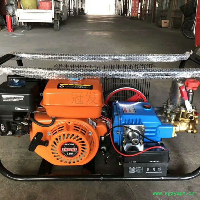 水稻药材喷洒农药机 四冲程汽油手推式喷雾器 双管水冷烟雾机图片图3