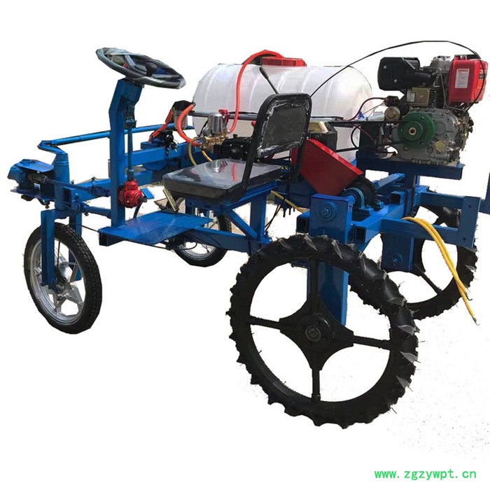 座驾式小型打药机宽喷幅液压升降喷杆打药机小麦药材地四轮喷药车厂家图2