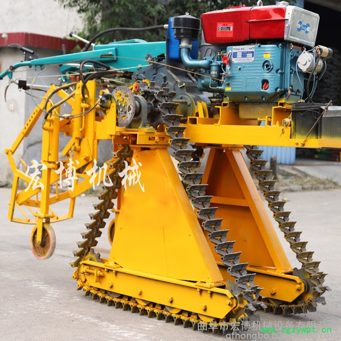 宏博 不伤葱姜易操作收获机 18马力柴油自走式药材收获机图4