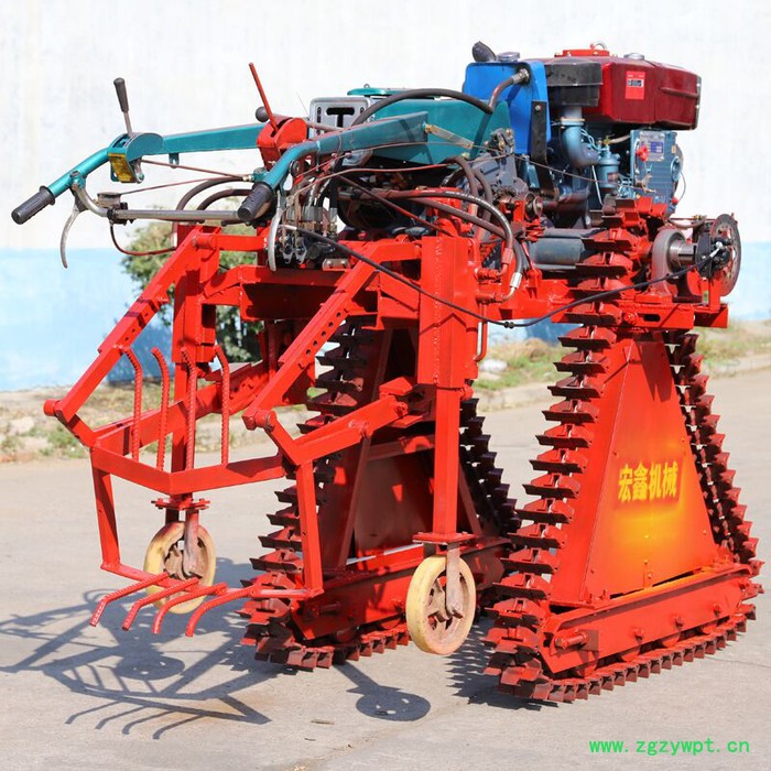 宏博 不伤葱姜易操作收获机 18马力柴油自走式药材收获机图6