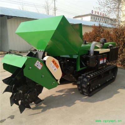 履带式开沟施肥旋耕打药一体机 低矮果园开沟施肥机 启硕机械大棚旋耕机