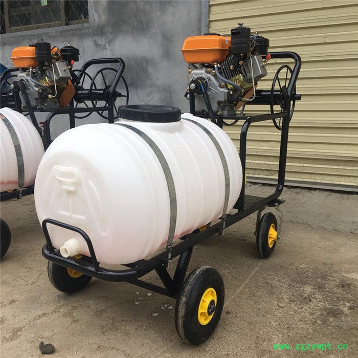 杠杆式四轮打药机 药材类除虫用打药机 宇佳手推式高压打药车图4