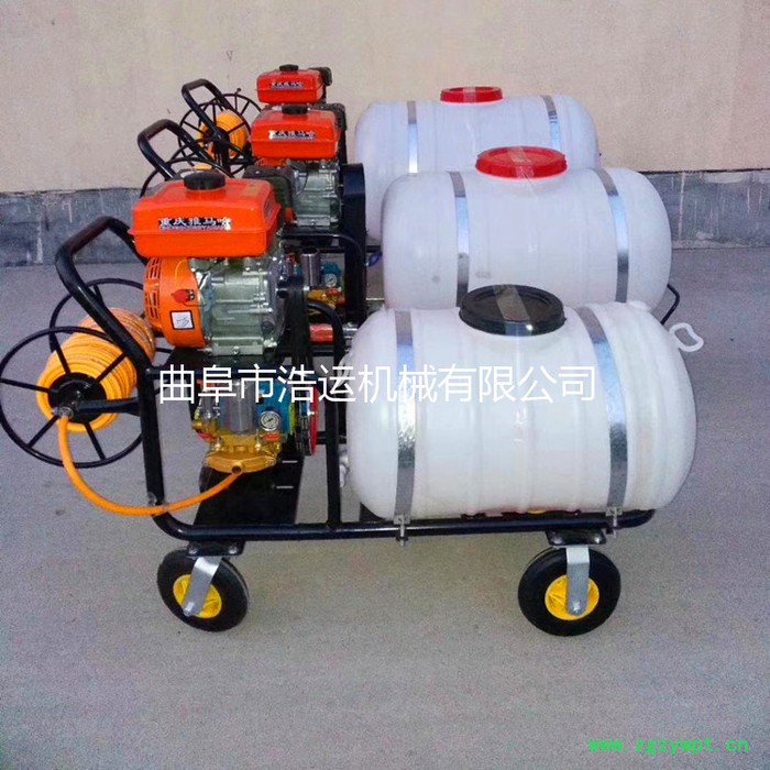 山东曲阜浩运机械果树除虫打药专用推车式打药机 果树施肥液体施肥机现货批发图4