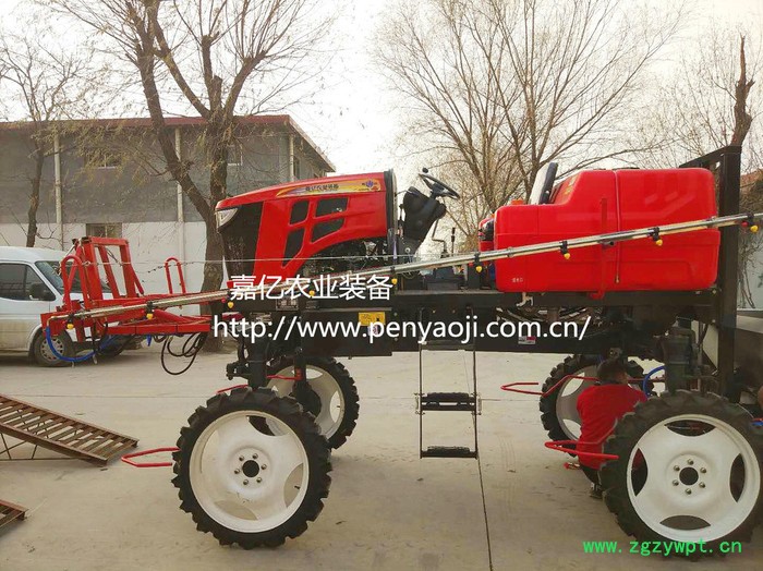 青州嘉亿多功能小麦打药机/轮距可调高地隙喷药机/自走式喷杆喷雾机/水田旱地施肥机图4