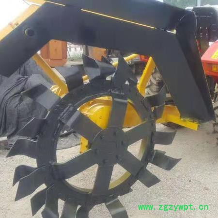 红薯草莓药材起垄覆膜机 小型手扶式开沟起垄机 农田灌溉排水开沟机 农用拖拉机带动开沟机图2