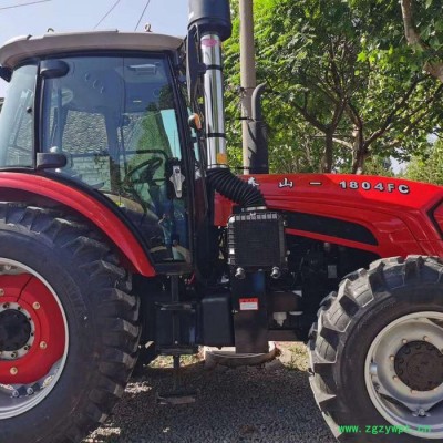 ** 潍柴六缸大马力拖拉机电启动四轮旋耕机 带药材收获机微爬大型1804、1604万年红拖拉机