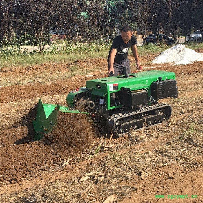 柴油自走式开沟机 多功能履带旋耕机 35马力履带施肥打药机图5