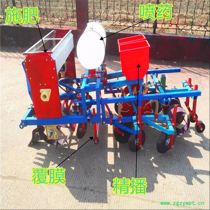 精量免耕花生铺膜播种机 四轮拖拉机喷药覆膜机 花生起垄播种施肥机图6