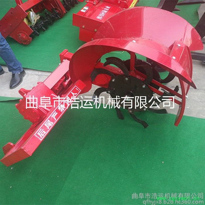 山东曲阜浩运机械四轮拖拉机带开沟机 农用水利灌溉开沟机 中药草药材种植开沟机图2