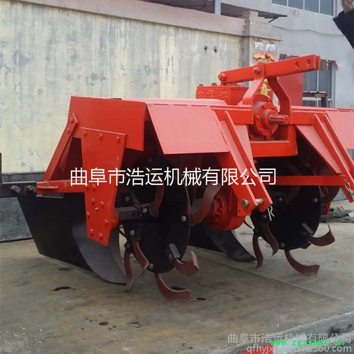 山东曲阜浩运机械四轮拖拉机带开沟机 农用水利灌溉开沟机 中药草药材种植开沟机图6