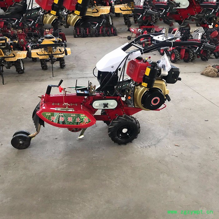 山药种植开沟培土机 小型手扶可旋转旋耕机 启航手扶山地耕地机 大葱开沟培土机图7