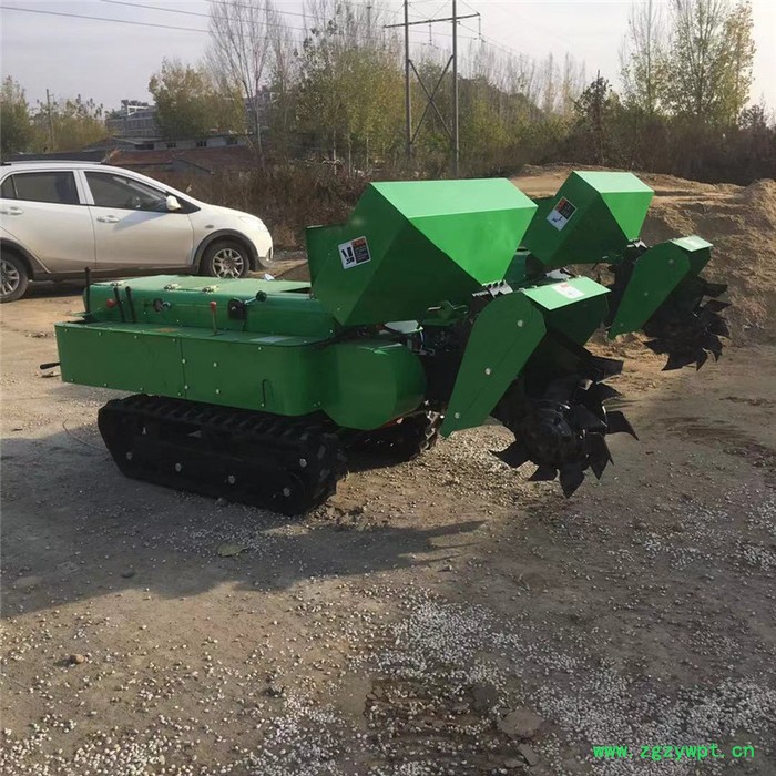 新型山药施肥开沟机 菜园山地专用挖沟开沟机 履带式撒粪开沟回填机批发富兴图7