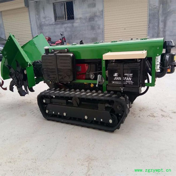 山西大马力耕地机 自走式履带施肥回填机图片视频  富兴牌山药种植开沟机图7