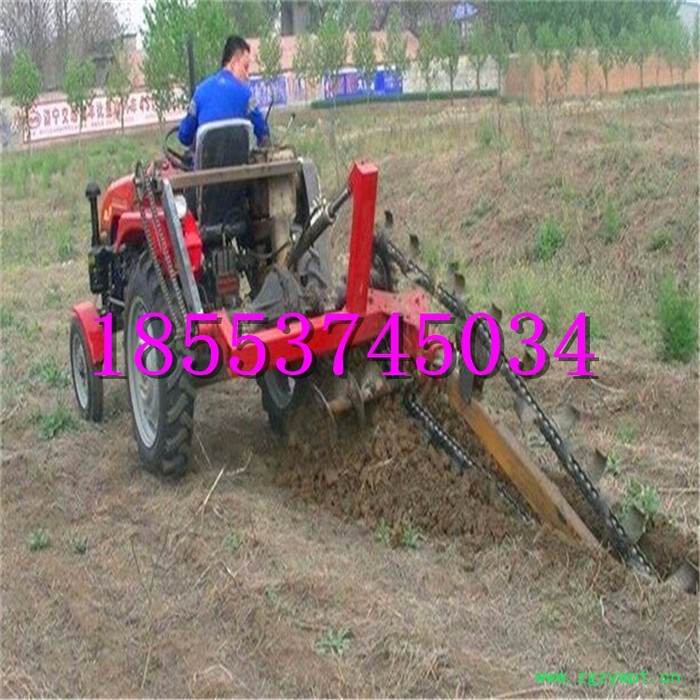 农用苗木开沟施肥机 多功能链条式开沟机 山药种植开沟机图6