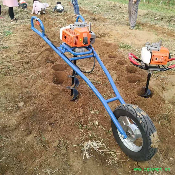 柴油大功率挖坑机 手药脚踩汽油柴油挖坑机品种齐全 汽油栽树挖坑机图5