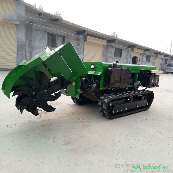 履带式果园开沟机 履带式电启动打药旋耕开沟机 慧聪机械批发图6