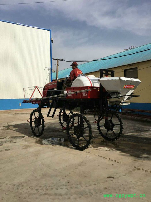 青州嘉亿自走式水旱地高低隙\喷药机\施肥机\打药机\运秧机\水稻玉米\喷雾机\长5000x宽1700x高2300图2