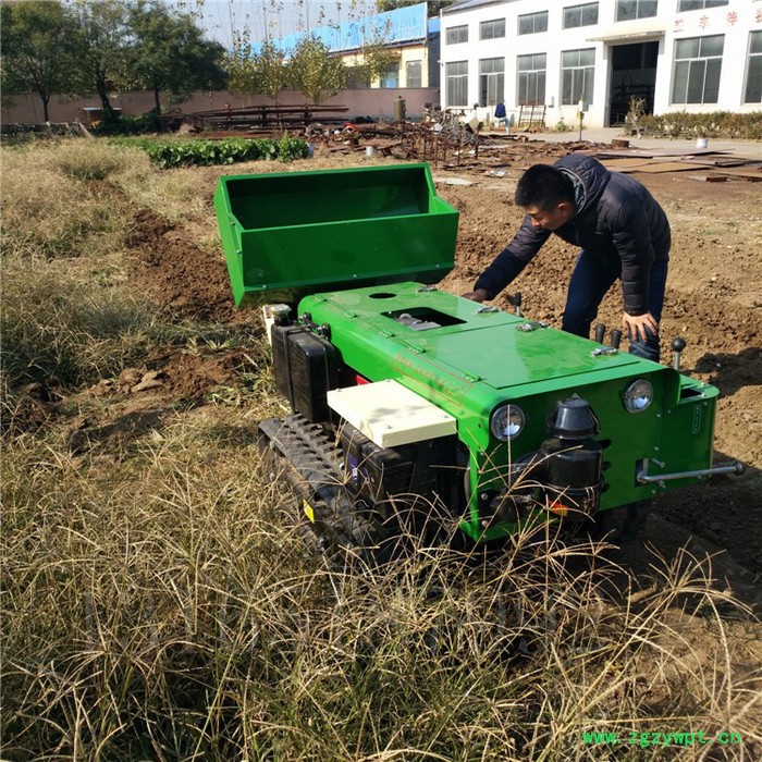 履带式山药大葱开沟机 富兴打梗用多功能旋耕机 田园管理机价格图5