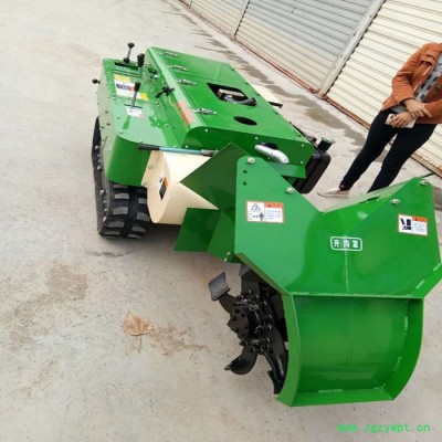 履带式山药大葱开沟机 富兴打梗用多功能旋耕机 田园管理机价格