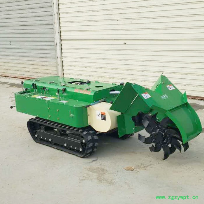 启硕牌遥控履带自走式开沟施肥机 自走式果树施肥打药机 果园旋耕开沟机厂家图2