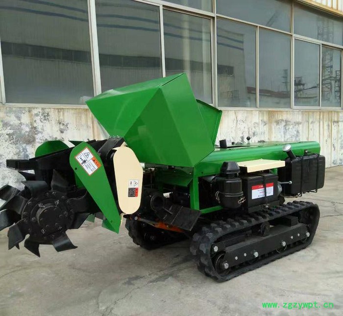 启硕牌遥控履带自走式开沟施肥机 自走式果树施肥打药机 果园旋耕开沟机厂家图3