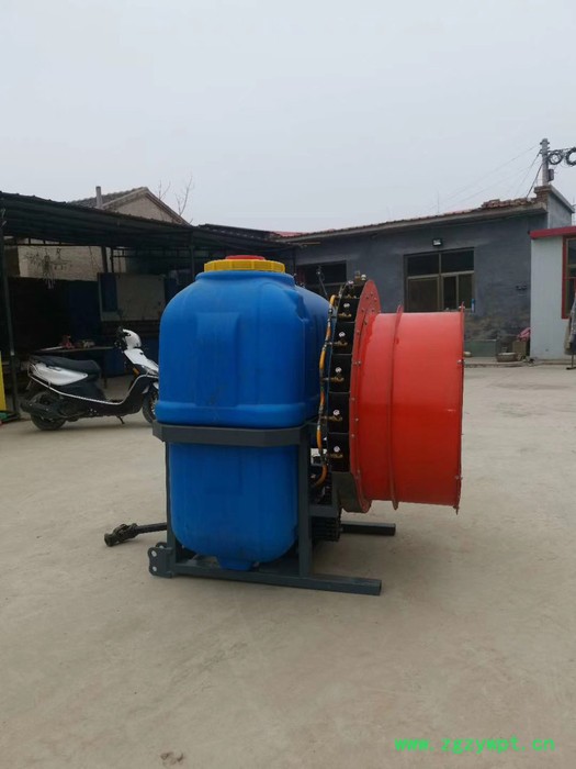 新款果园风送式打药机 30-80马力四轮带的果树弥雾机视频四轮后置撒肥机不锈钢单盘施肥机图2