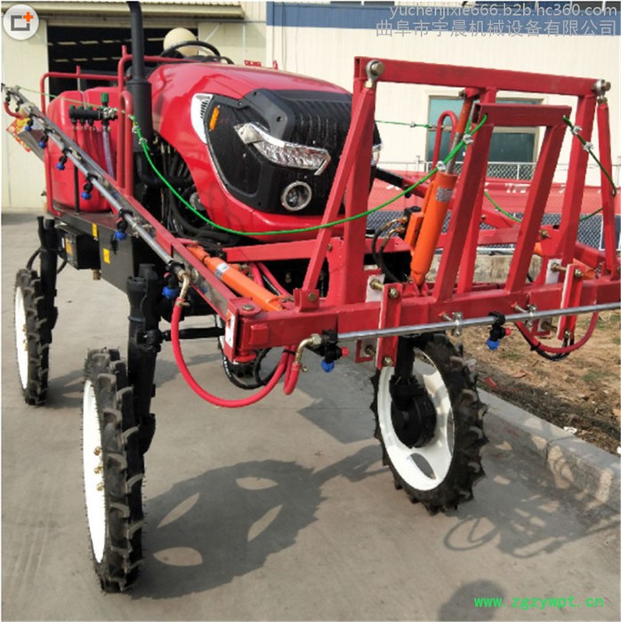 **四轮打药机 宇晨高效自走式喷杆喷雾机 50马力单杠四驱打药施肥机图7