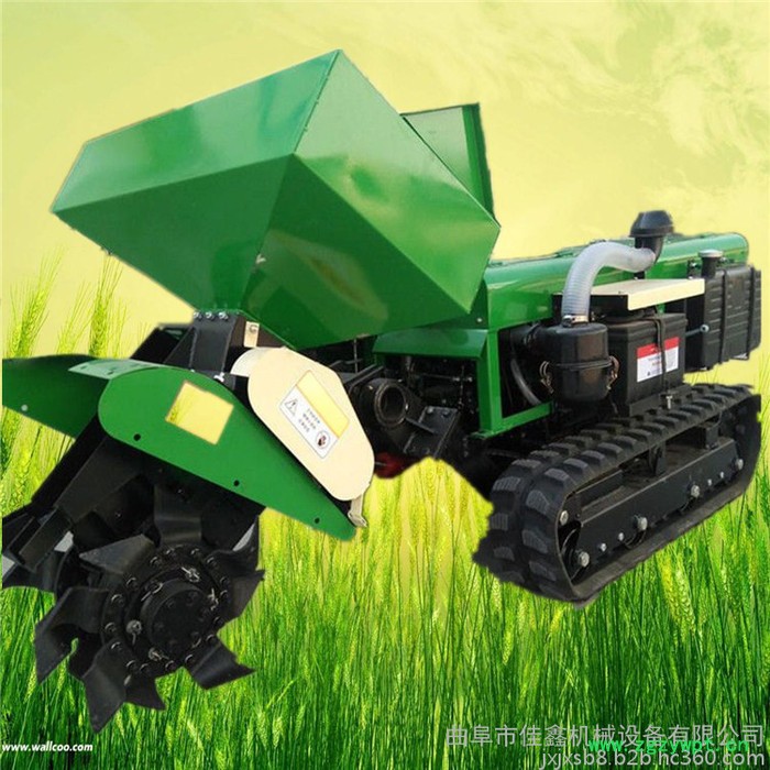 常柴履带开沟机 柴油自走式施肥起垄回填机 佳鑫牌遥控履带打药机价格图2