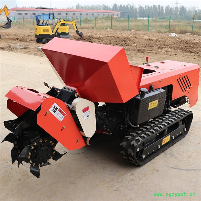 遥控式田园管理机 果园履带式开沟机 岳工 农田自走式遥控打药机图2