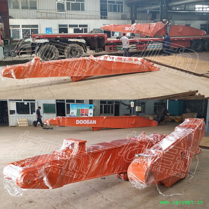 斗山300日立330挖掘机20米拆楼加长臂三节臂 Q345B锰钢制作 药芯焊丝焊接 可根据需求定做15-26米图4