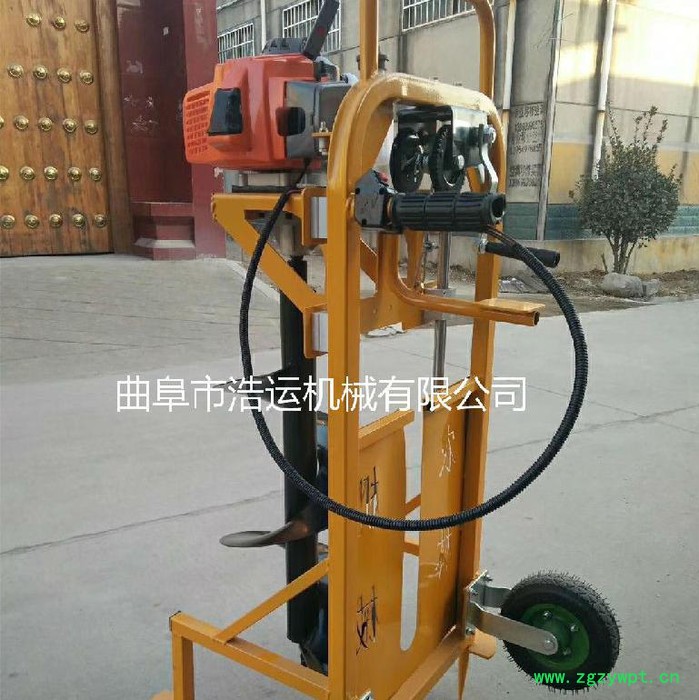 曲阜浩运 多功能篱笆围栏建设挖坑机 山药牛蒡种植打洞机 小型埋桩挖坑机图2