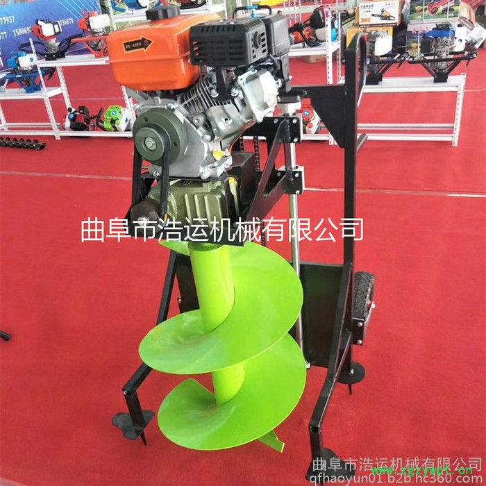 曲阜浩运 多功能篱笆围栏建设挖坑机 山药牛蒡种植打洞机 小型埋桩挖坑机图3