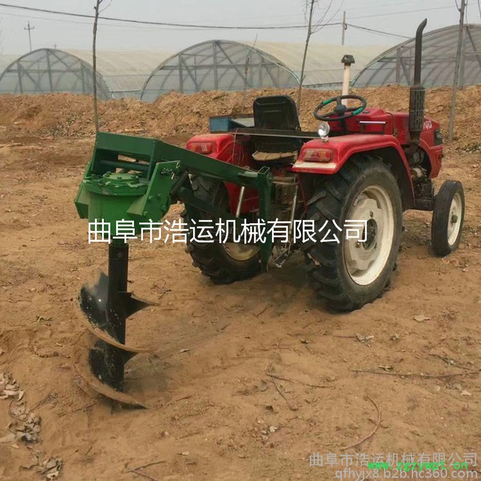 山东曲阜浩运机械农用蔬菜大棚埋桩挖坑机 山药种植打孔机 苗圃园林植树挖坑机图2