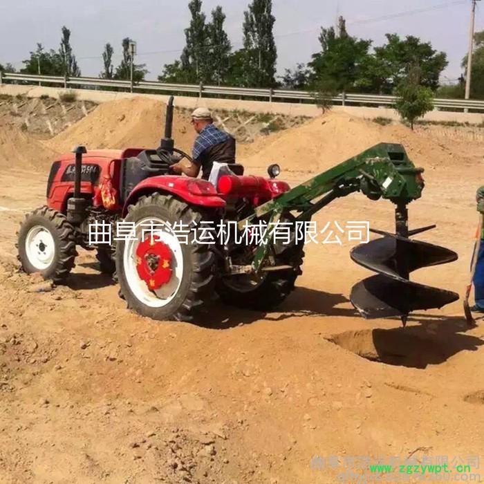 山东曲阜浩运机械农用蔬菜大棚埋桩挖坑机 山药种植打孔机 苗圃园林植树挖坑机图3