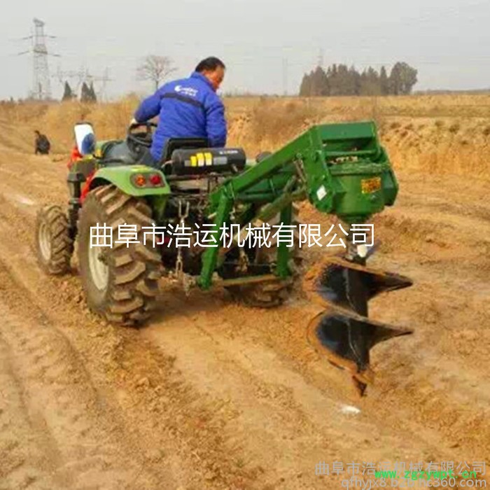 山东曲阜浩运机械农用蔬菜大棚埋桩挖坑机 山药种植打孔机 苗圃园林植树挖坑机图5