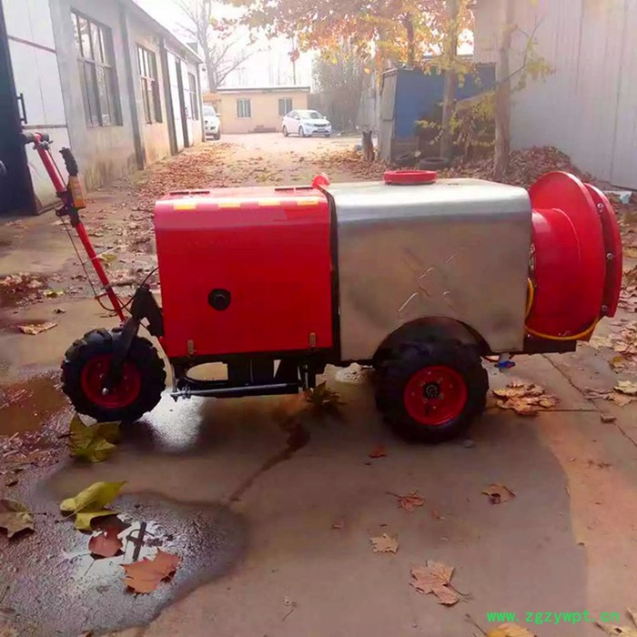 厂家**手推式高压汽油喷雾器 大棚果园拉管式打药机 园区排水开沟机富兴图8