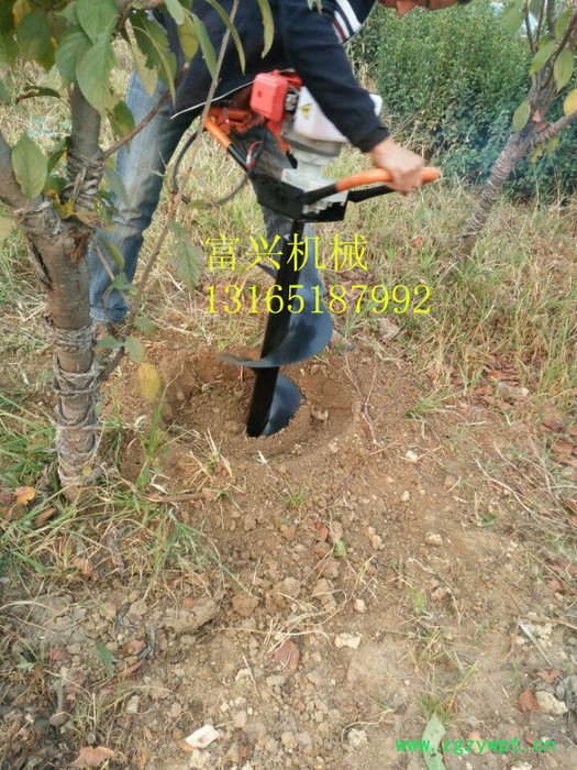 大棚挖坑机 富兴山药种植打沟机 高速公路栅栏挖坑机**图6