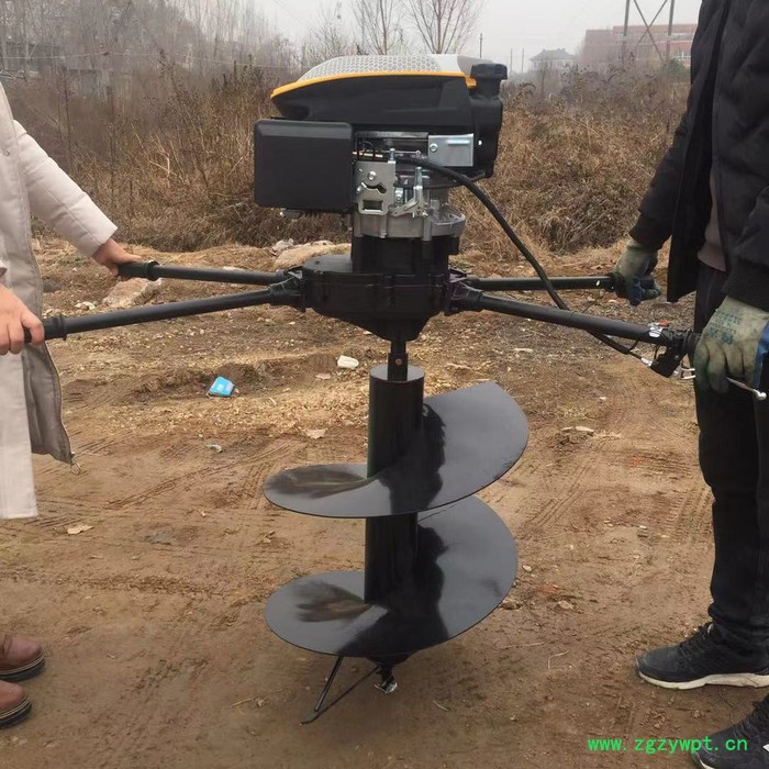 施工打孔打桩机   城市绿化钻眼挖坑机    山药种植钻眼机 纯紫铜耐磨挖坑机品牌图5