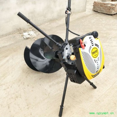 施工打孔打桩机   城市绿化钻眼挖坑机    山药种植钻眼机 纯紫铜耐磨挖坑机品牌