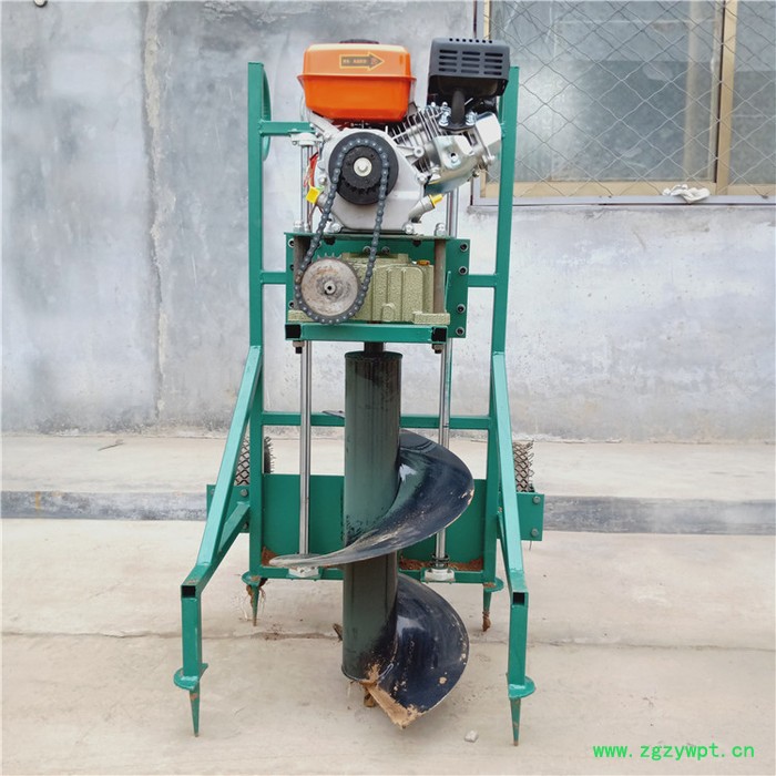 启航 园林植树种植山药树苗挖坑机 四冲程钻眼机 单人操作汽油挖坑机图3