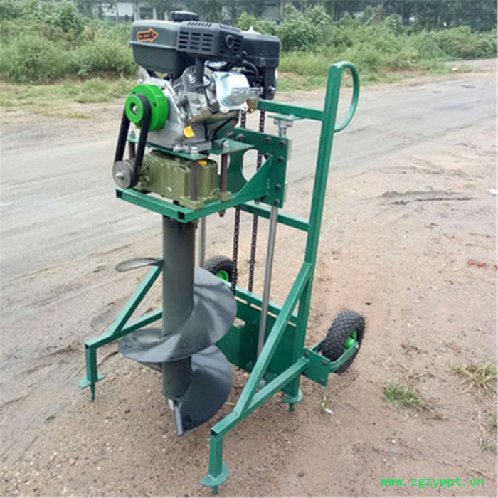 启航 园林植树种植山药树苗挖坑机 四冲程钻眼机 单人操作汽油挖坑机图2