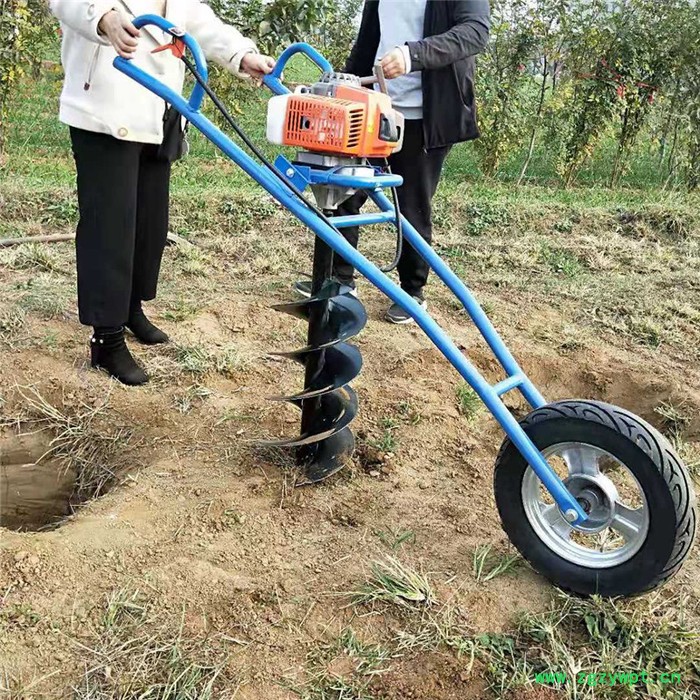 山地斜坡便携式挖坑机 启航山药种植挖坑机 大功率地钻机图7