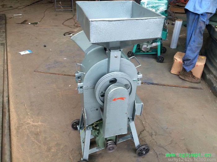 420粮食粉碎机皮带自动进料粉碎机多功能粉碎机牧草粉碎机不锈钢超微粉碎机科阳专业出品图2